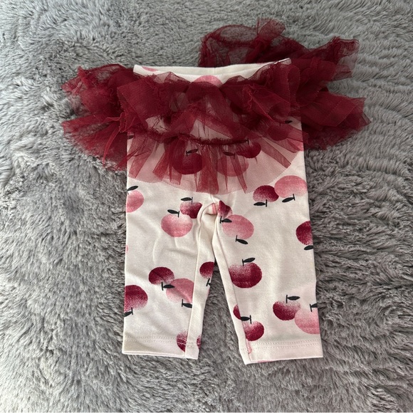 2 piece burgundy and cream baby girl outfit. 6 months - PL:  Baby - Picture 3 of 8